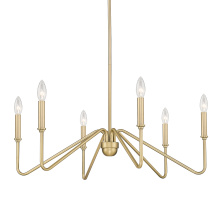 Golden Canada 3690-6 BCB - Yep by Golden Lighting Kennedy 6-light Chandelier in Brushed Champagne Brass